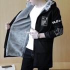 Fleece-lining Printed Long Jacket