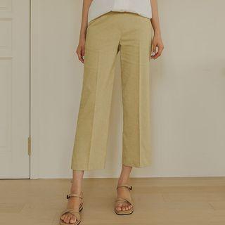Cropped Loose-fit Dress Pants