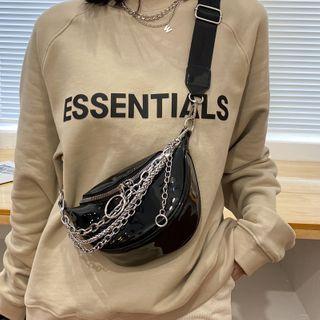 Patent Chain Strap Sling Bag