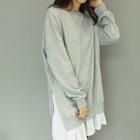 Mock Two Piece Pullover Dress