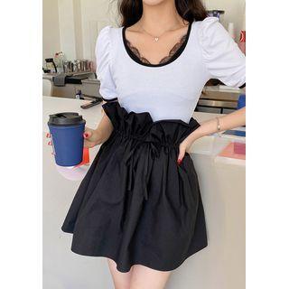 Paperbag-waist Miniskirt