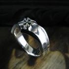 Tinted Sterling Silver Cross Ring