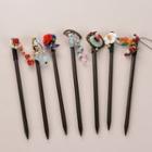 Retro Flower Wooden Hair Stick (various Designs)