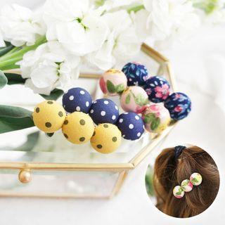 Fabric Bead Hair Clip