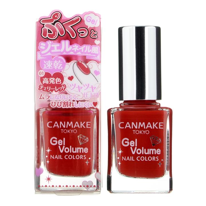 Canmake - Gel Volume Nail Color (#01 Cherry Red) 10ml