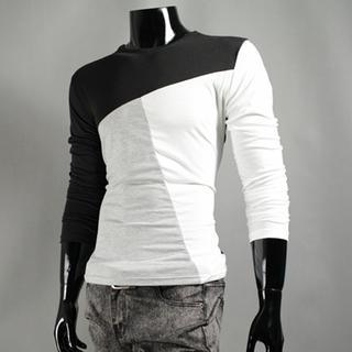 Crew-neck Color-block T-shirt