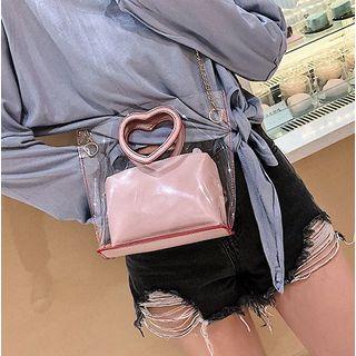 Heart Shape Handle Clear Tote + Zipper Bag