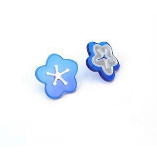 Flower Acrylic Asymmetrical Earring