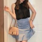 Plain Chiffon Tank Top / Plain A-line Skirt