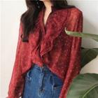 Floral Blouse Red - One Size