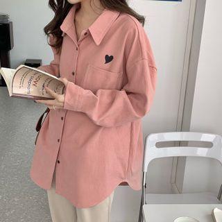 Long-sleeve Lapel Wide Shirt