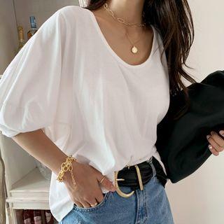 Puff-sleeve Oversize T-shirt