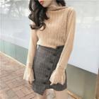 Bell Sleeve Lace Panel Top
