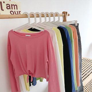 Plain Long-sleeve Light Top
