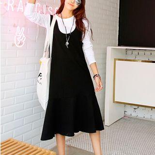 Set: T-shirt + Sleeveless Ruffled Dress