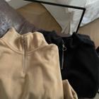 Zip Collar Oversized Pullover