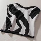 Strapless Two-tone Top White & Black - One Size