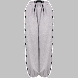 Color-block Gathered Cuff Sports Pants