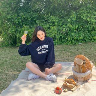 Varsity Letter Sweatshirt & Sweatshorts Set