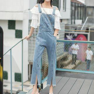 Boot-cut Jumper Jeans / Off-shoulder Layered Top