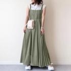 Maxi Overall Dress Army Green - One Size