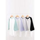 J-size - Cropped-sleeve Raglan T-shirt