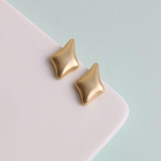 Matte Alloy Star Stud Earring 1 Pair - Gold - One Size