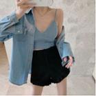 Denim Camisole Top / Denim Shirt / Shorts