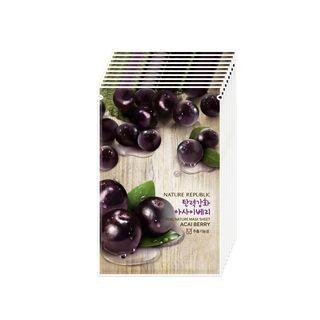 Nature Republic - Real Nature Mask Sheet (acai Berry) 10pcs 23ml X 10pcs