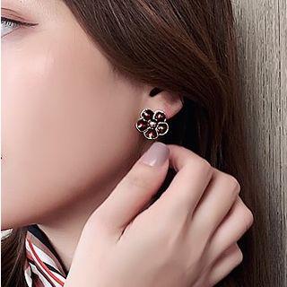 Alloy Flower Earring 1 Pair - Red - One Size