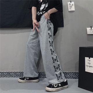 High Waist Printed Wide Leg Pants