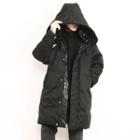Hooded Duck-down Padded Long Jacket