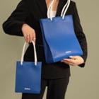 Two Tone Faux Leather Tote Bag