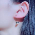 Butterfly Alloy Dangle Earring 1 Pr - Gold - One Size