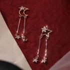 Rhinestone Star Drop Cutout Star Earring