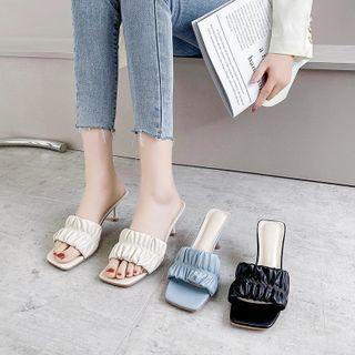 Shirred Stiletto Sandals