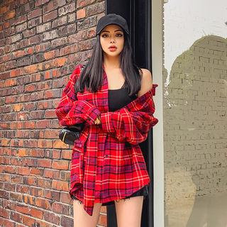 Checked Boxy Shirt With Belt