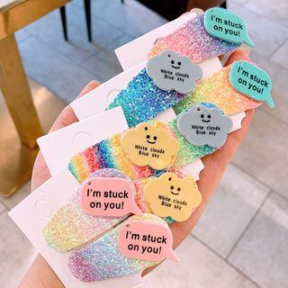 Sequined Lettering / Cloud Hair Clip