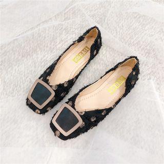 Square Tie Dotted Flats