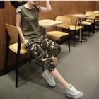 Camo Short-sleeve T-shirt / Shorts / Sweatpants / Set