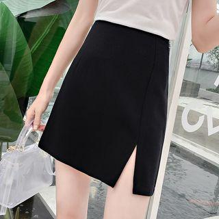 Split Side Mini Fitted Skirt