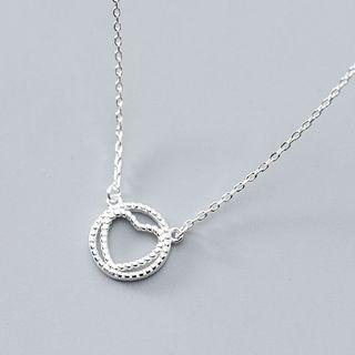 925 Sterling Silver Heart Pendant Necklace Silver - One Size