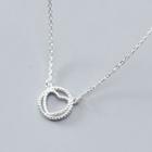 925 Sterling Silver Heart Pendant Necklace Silver - One Size