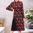Traditional Chinese Long-sleeve Print Dress