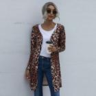 Leopard Print Open Front Light Jacket