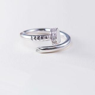 Nail Open Ring Silver - One Size