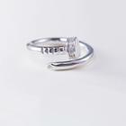 Nail Open Ring Silver - One Size