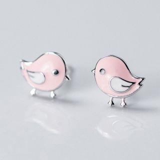 925 Sterling Silver Bird Earring 1 Pair - 925 Sterling Silver Bird Earring - One Size