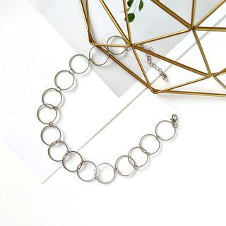 Metal Hoop Choker 1 Pc - Silver - One Size