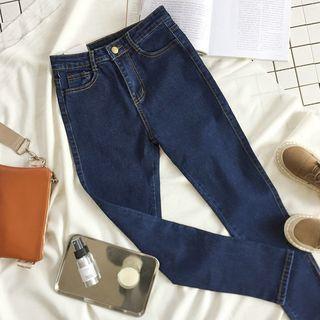 Plain Elastic Jeans